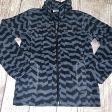 Columbia Youth XS 6 Black Gray Fleece Zip Up Jacket