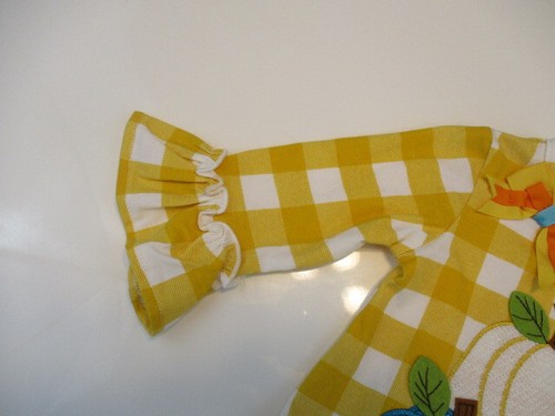 Rare Editions Fall Brown/Orange Pumpkin Outfit 2 Pc Ruffle Shirt & Pants 3-6 Mo - Picture 5 of 19