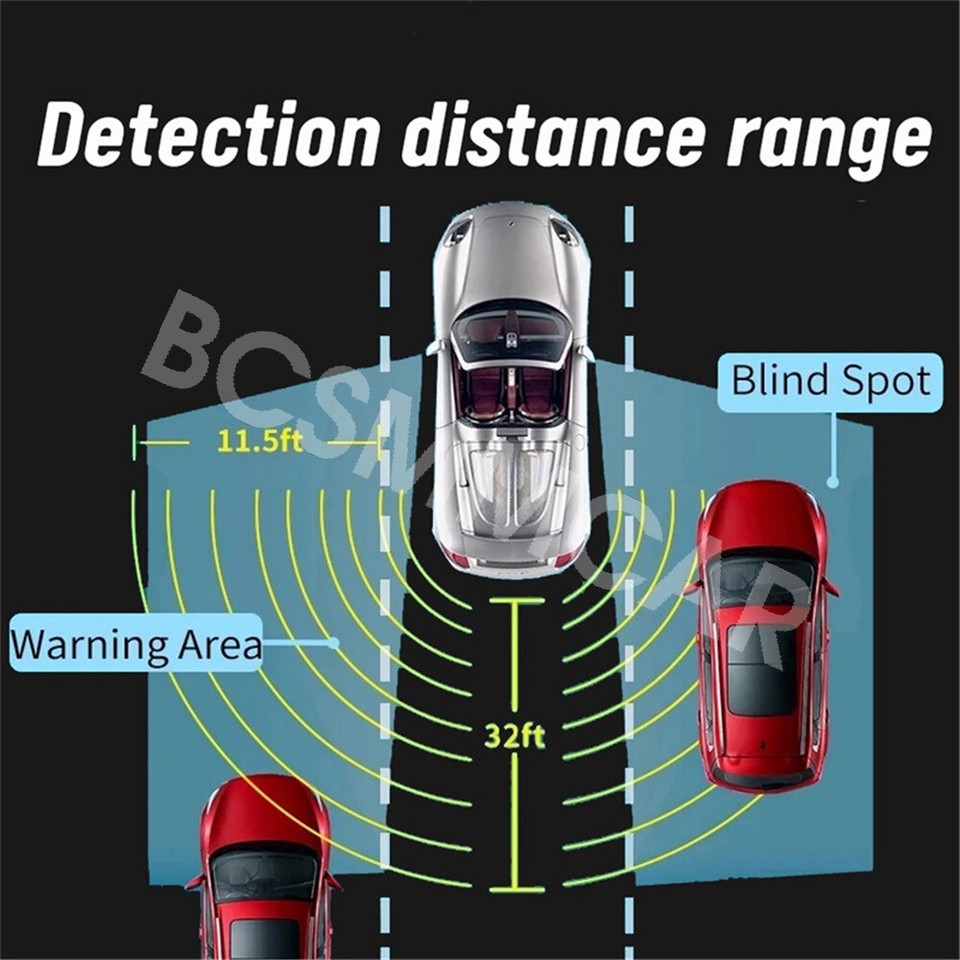 BSM Blind Spot Sensor Warning System Wave-Radar Monitoring Assistant ...