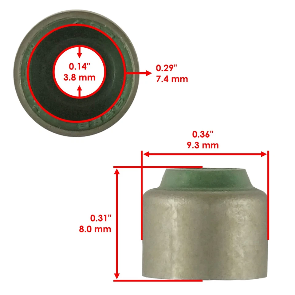 Sello de vástago de válvula para Yamaha FZS1 2015 4SV-12119-00-00 4TV-12119-00-00 Foto 3 de 4