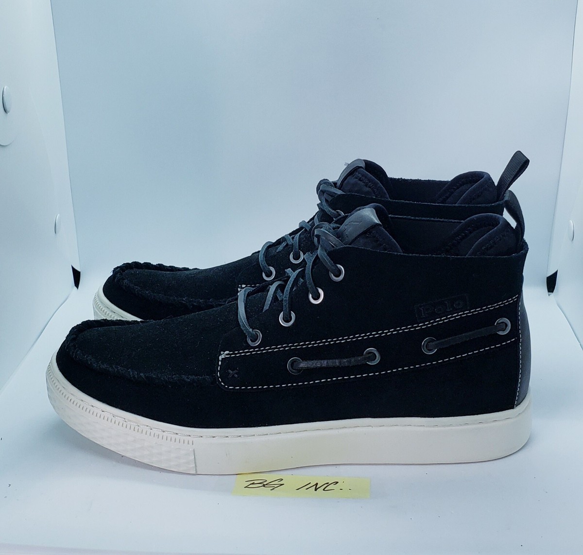 $150 Polo Ralph Lauren Chukka 100 Black Suede Sneaker Boots  display picture 1