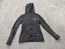 Under Armour Storm Hoodie Womens Small Semi-Fitted Sweatshirt Full Zip Gray