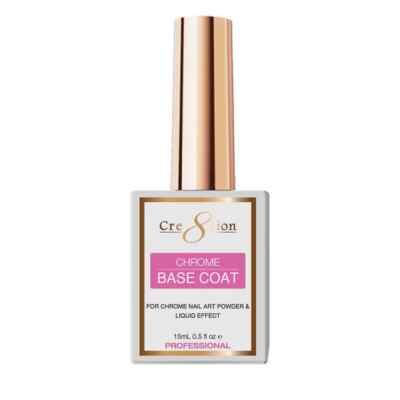 Cre8tion Soak off gel - Chrome Base Coat 0.5 Oz New Product 2024