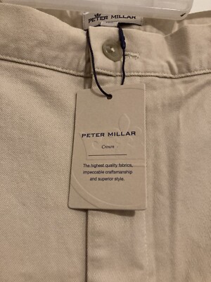 PETER MILLAR PILOT FLAT FRONT STRETCH COTTON TWILL PANTS MENS