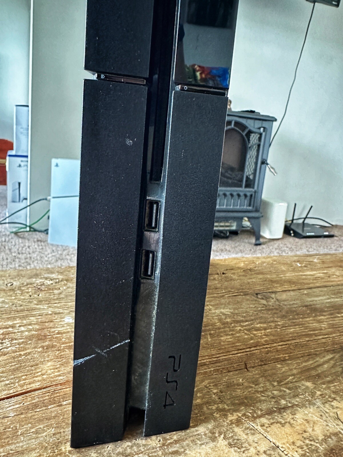 Sony PlayStation 4 PS4 Console + Power Cable FOR PARTS Turns On No