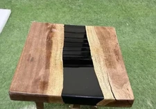 Square Epoxy Resin Side Table Top Hallway Entryway Home Decor