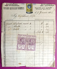 1928 ADVERTISING INVOICE “STIBLE WAX X FLOORS”