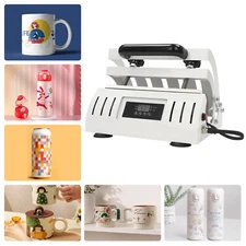 11-30 oz, NEW Tumbler Mug Heat Press Machine / Tumbler Heat Press Machine White