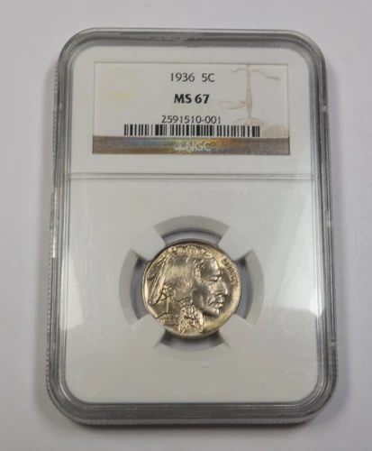 1936 P NGC MS67 | Buffalo Nickel - 5c US Coin #40339B