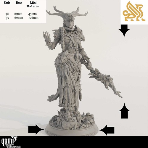 Tabletop Exotic Druid Miniature Turak tali 32mm 75mm DM Stash - Bild 6 von 8