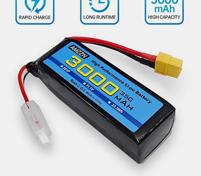 AMZ2IN 3S LiPo Battery Pack 11.1V 3000mAh 35C Age 8-11 MPN 331P