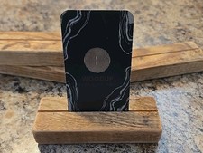 ​4 Pcs Recycled Pallet Wood Business Card Holder 4" Rustic Handmade Desk Display