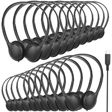 20 Pack USB C Headphones for Classroom School Kids - Type C - USB C Wired