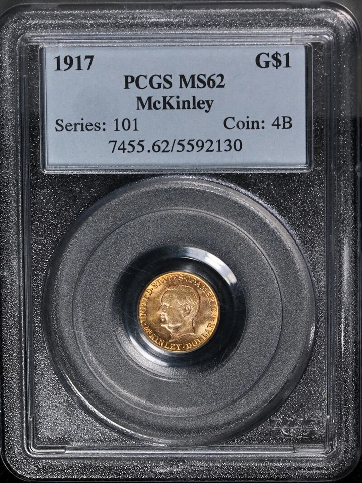 1917 McKinley Commemorative Gold $1 PCGS MS62 Nice Eye Appeal Nice Strike - Image 3 of 4