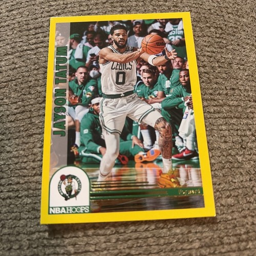 2022-23 Panini NBA Hoops Yellow Parallel Tribute 286 Jayson Tatum Boston Celtics