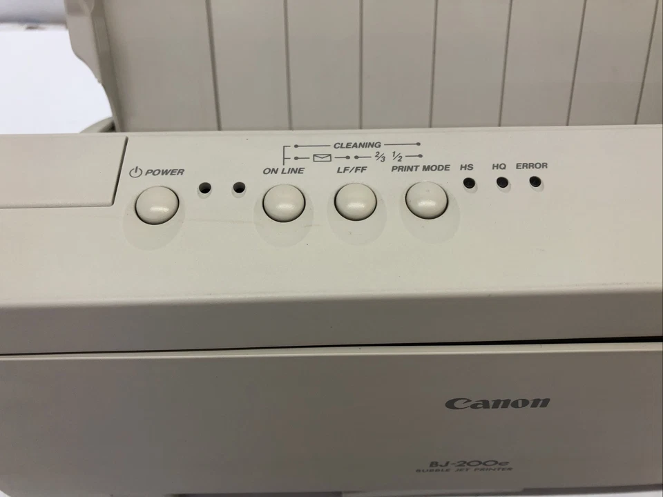 Canon Bubble Jet Printer Model BJ-200e FOR PARTS -- POWERS ON - Image 3 of 4