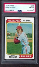 1974 Topps #283 Mike Schmidt, Philadelphia Phillies, HOF, PSA 6, EX-MT!