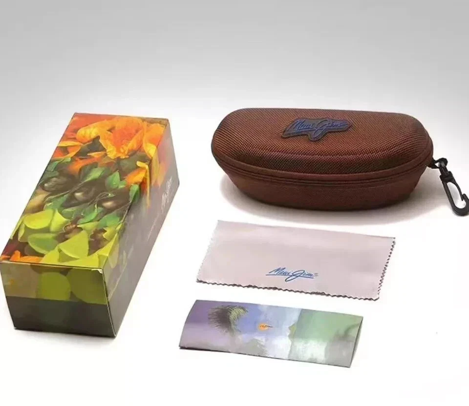 Set of 2 maui Jim zip clip and hardshell sunglass cases Maui Jim Sunglasses Case Zip Around Clip Hard Clamshell Case  main image 3