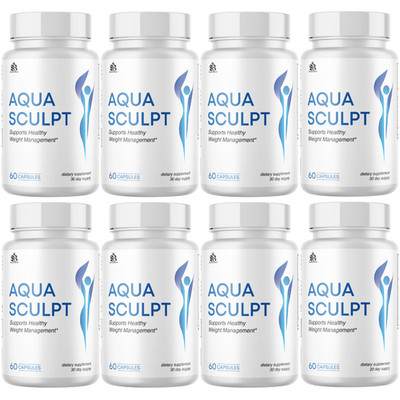 Aqua Sculpt - Healthy Weight Management Support, Fat Burn - 8 Bottles