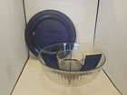 Pyrex Portables 7404-S 4.5qt Round Fluted Bowl with Smaller bowl & Divider