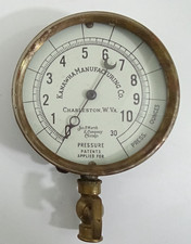 Vintage Pressure Gauge Kanawha Manufacturing Jas. P. Marsh Co Chicago 943
