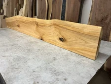 Rustic Figured Ash Wood Fireplace Mantel/Live Edge Ash/Solid Ash Mantlepiece