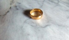 Beautiful Edwardian Chester Traditional 22ct Yellow Gold Wedding Ring Size M 1/2