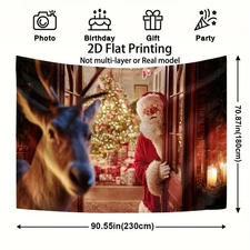 2D Flat, 1pc Extra LargeSmall (5 Size Options) - Santa Claus's Surprise Visit Ta