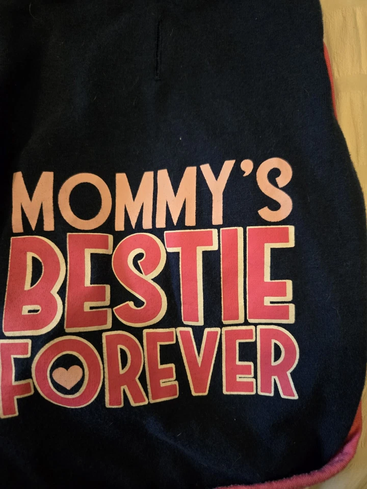 Sudadera con Capucha Simply Wag Dog Rosa/Azul "Mommy's Bestie Forever" Talla XS Foto 2 de 4