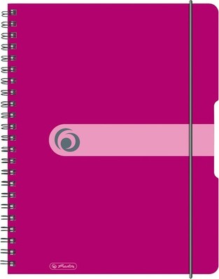 Herlitz 11293073 Spiralblock A4 to go, Holzfreies Papier, 80 Blatt, schwarz