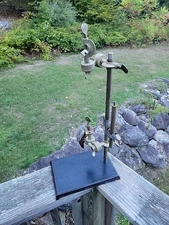 Vintage Fisher Lab Stand Castalloy Clamps 16" Height Iron Metal