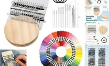 Knit Patch Kit PatchMaker 2.0, Portable Darning 14 Hooks with 50-Color Thread