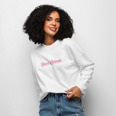Smart Blonde Women s organic crew neck sweatshirt