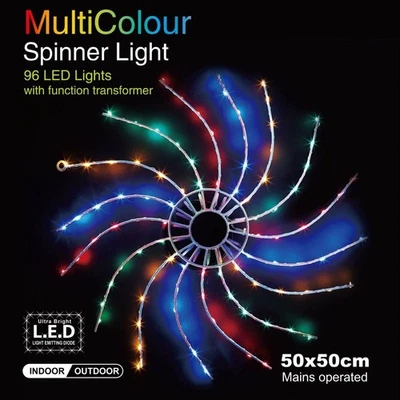 BRIGHT LITES Spinner Silhouette Spiral Light Home Window Decoration Xmas Christmas 96 Leds