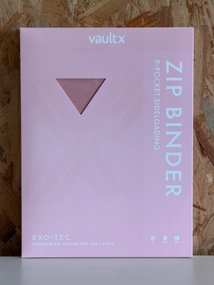 Just Pink Premium Zip Binder Exo-Tec (9-Pocket 360 cartas) Vault X