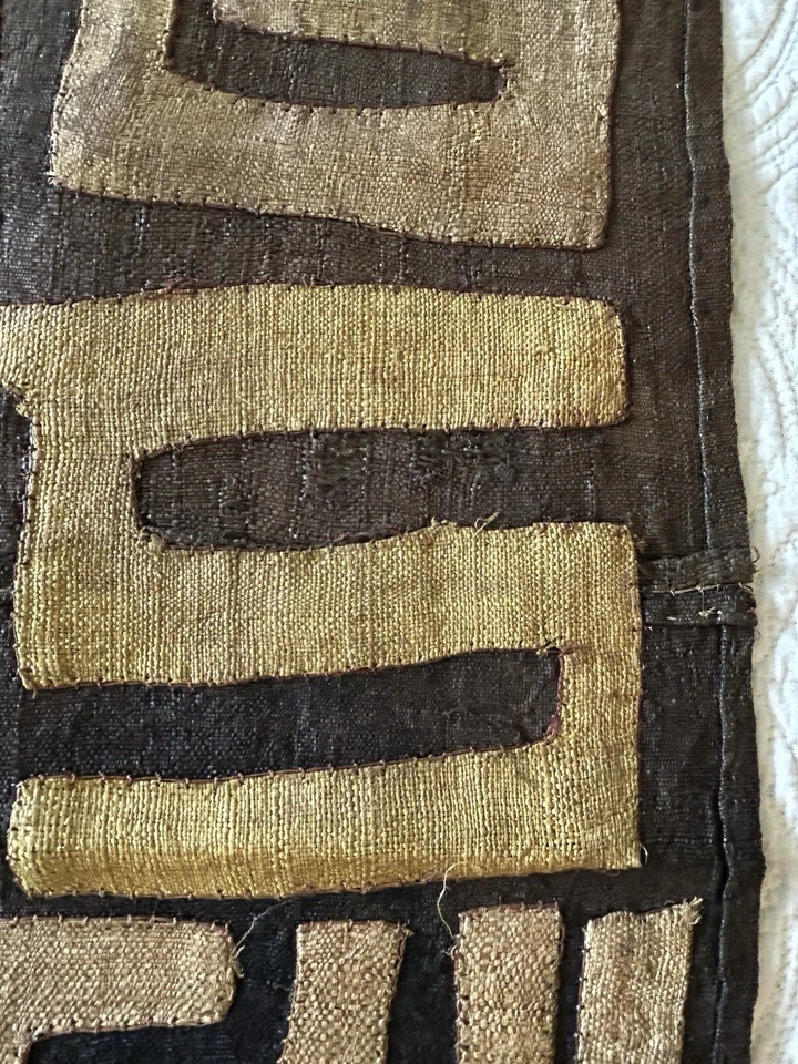 Panel de tela Cuban vintage 24-27”x126” tejido a mano con apliques Foto 4 de 4