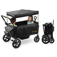 Kids Stroller Wagon One-Hand Adjustable Push Pull Handle Spacious
