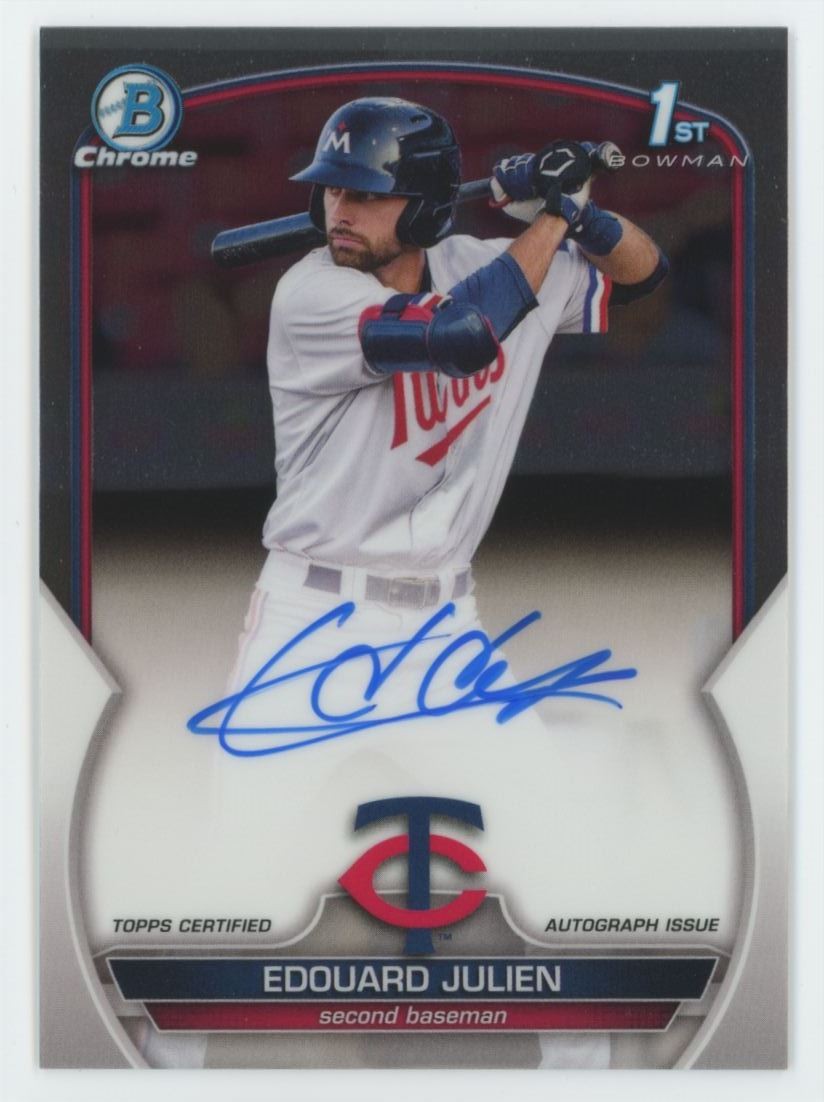 2023 Bowman Chrome 1st Edouard Julien Auto Twins #CPA-EJ C70