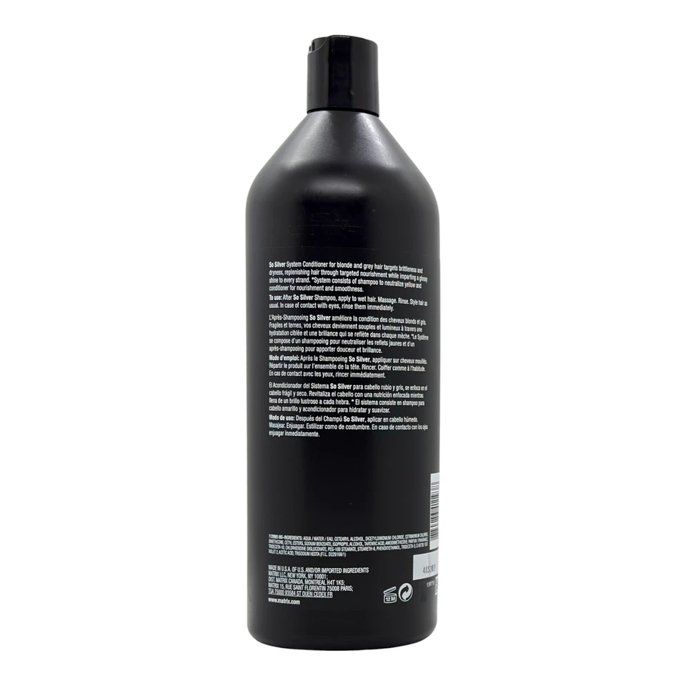Matrix So Silver Conditioner 33.8 oz | Color Care & Moisture for Blonde Hair - Image 2 of 2