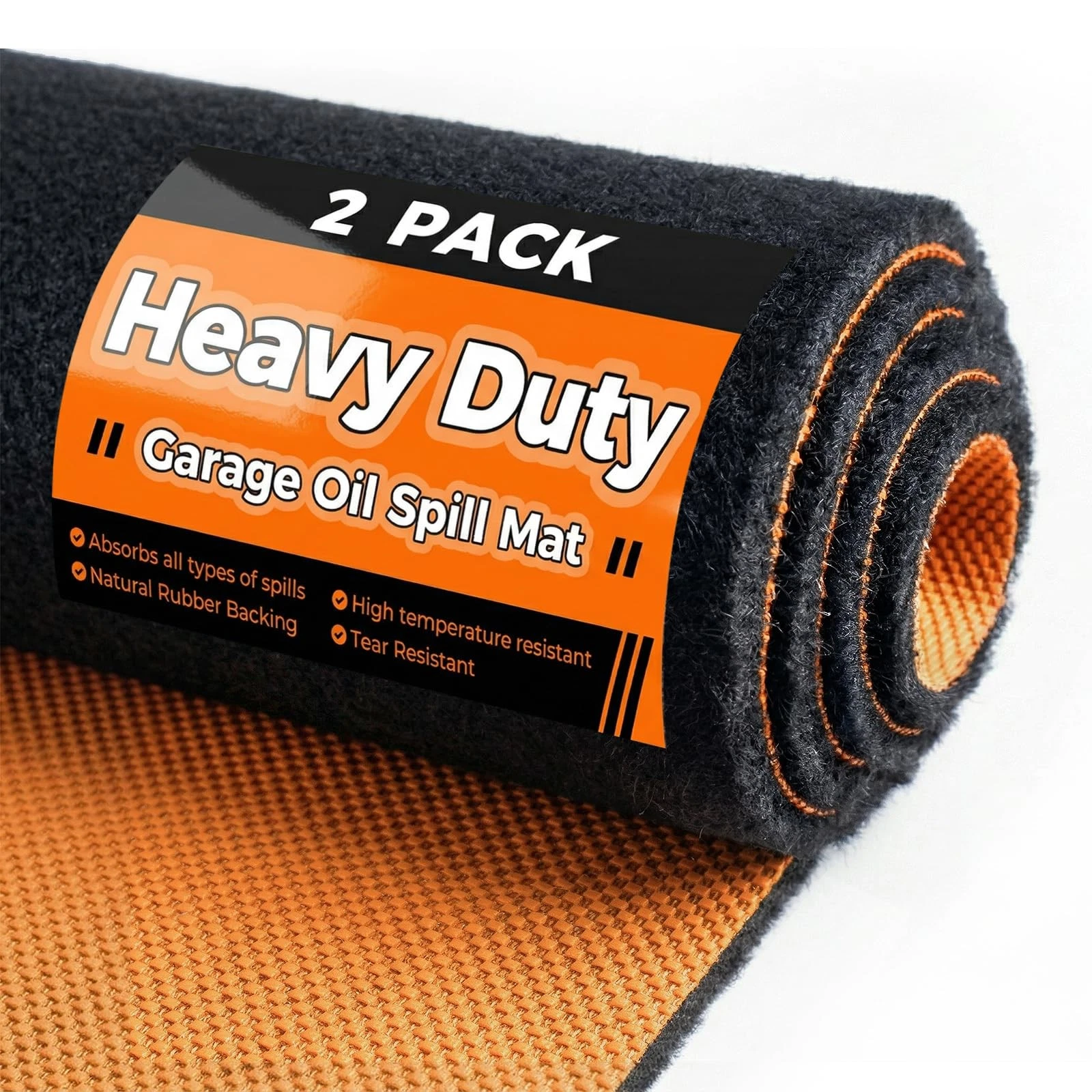 Oil Spill Mat for Garage Floors, Waterproof 64" X 32", Reusable Absorbent Pads