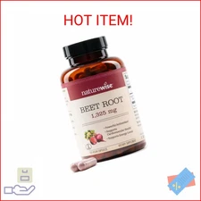 NatureWise Beet Root Capsules 1325mg with Organic Beetroot - Nitric Oxide Booste