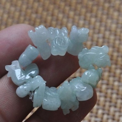 Myanmar Jade A-Goods Twelve Zodiac Parts Three Dimensional Zodiac DIY Bracelet