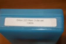 Dillon STEEL 3 Die Set for 223 Rem Includes Seater, Sizer, Taper Crimp NEW 10839