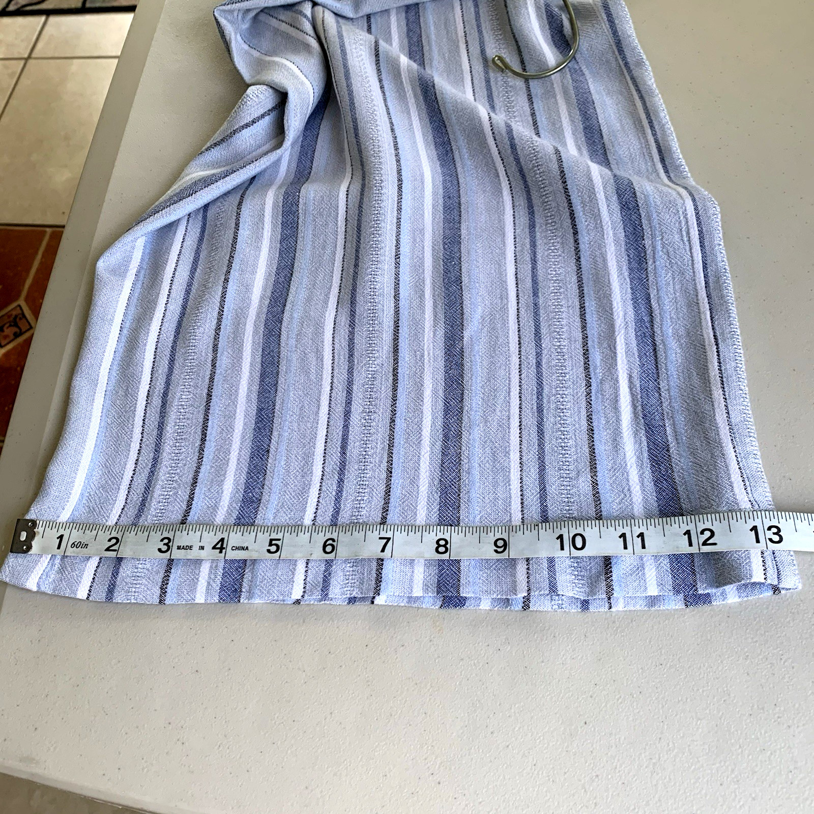 NWT Rachel Zoe striped linen blend elastic waist short pants size L