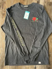 Simply Southern Heather Gray Long Sleeve Christmas Cardinal T-Shirt  Med  NWT