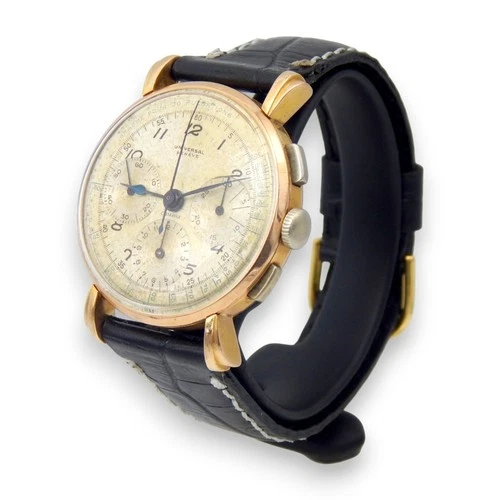 Universal Genève Compax 18 K Oro Rosa • Cronografo a Goccia Cal 287 • 1940