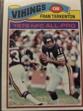 1977 Topps Football Card 400 Fran Tarkenton Minnesota Vikings 