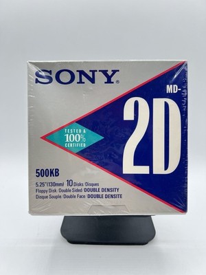 Sony MD-2D 5.25'' (130mm) Floppy Disk Double Sided Double Density 10pk