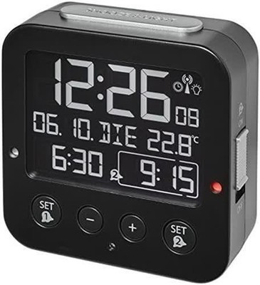 TFA Dostmann Bingo Funk Wecker Digital Negativ Display schwarz