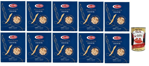 10X Pasta Barilla Specialità Trofie Liguri, Nudeln 500G+Italian Polpa 400G-image